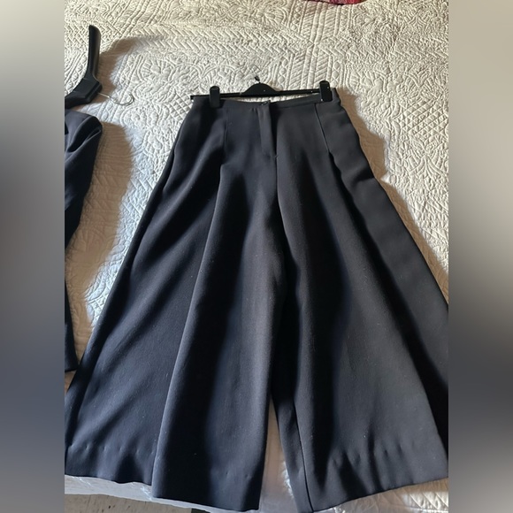 Atterley Belted Blazer, & Wide Leg Pants Black UK14 US10 - Picture 7 of 7